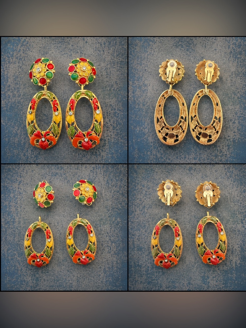 Jose Maria Barrera for Avon- Flower Dangle Convertible Clip On